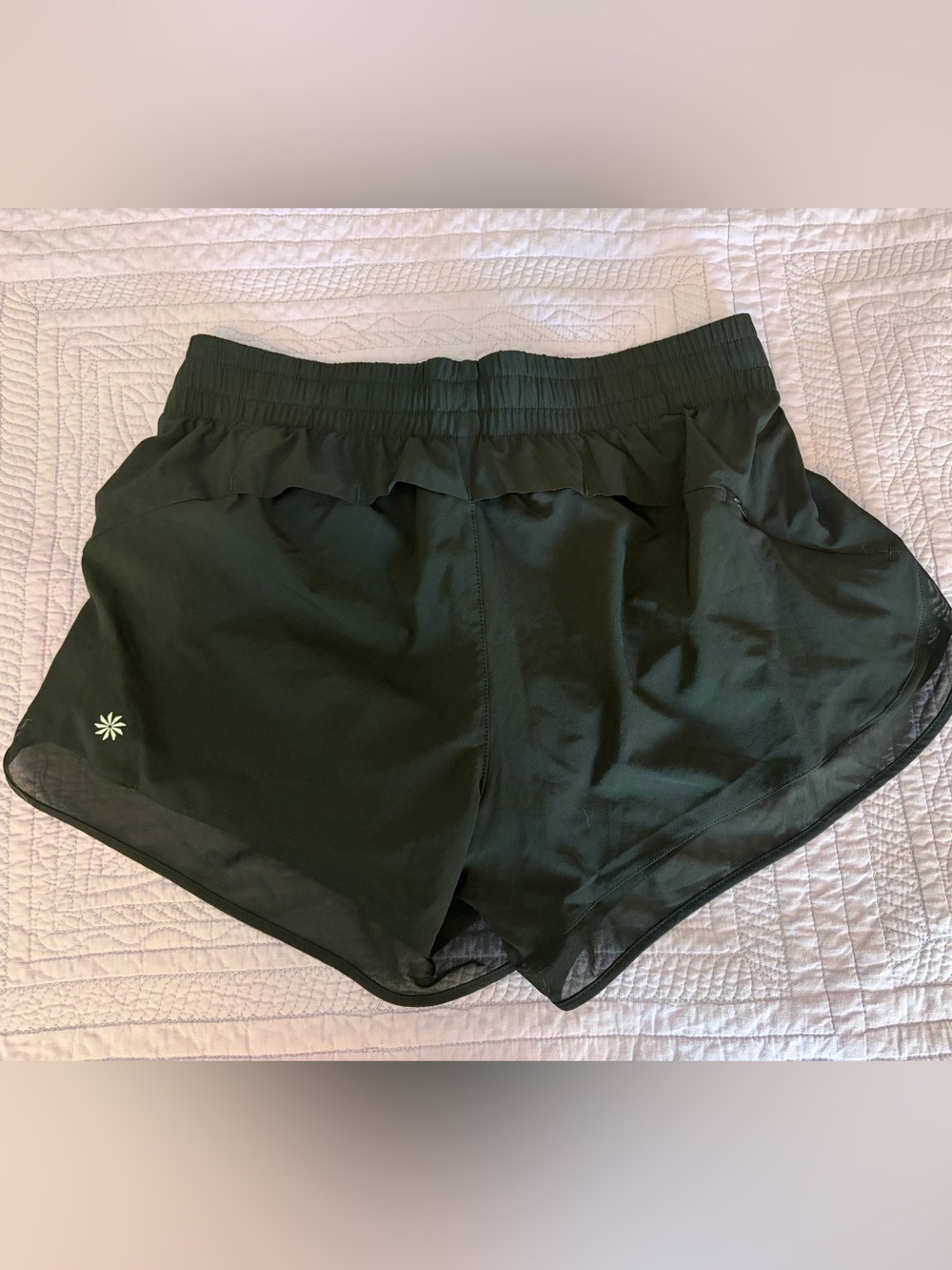 Women’s Black Athleta Mesh Racer Run Short
